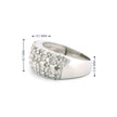 10K White Gold Thick Band Ring