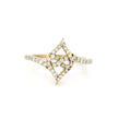 10k Gold Rhombus Halo Infinity Ring