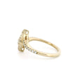10k Gold Rhombus Halo Infinity Ring