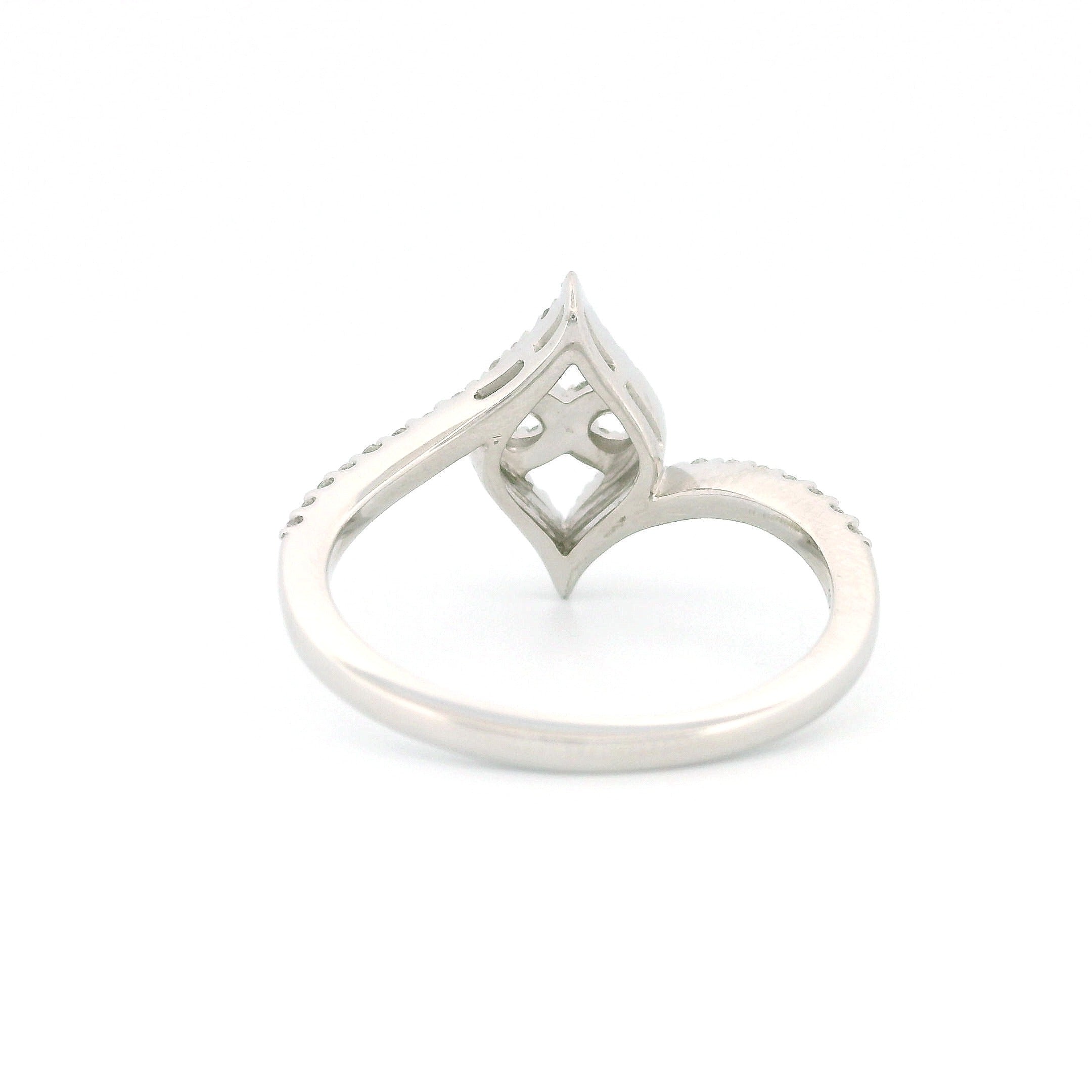 10k Gold Rhombus Halo Infinity Ring