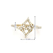 10k Gold Rhombus Halo Infinity Ring