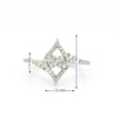 10k Gold Rhombus Halo Infinity Ring