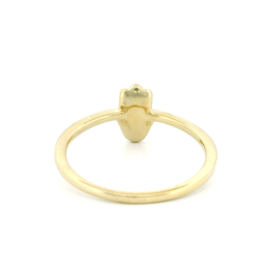 14k Gold Hamsa Hand Diamond Ring