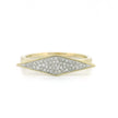 14k Gold Horizontal Rhombus Diamond Ring