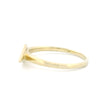 14k Gold Horizontal Rhombus Diamond Ring