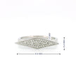 14k Gold Horizontal Rhombus Diamond Ring
