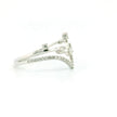 14K White Gold Diamond Chevron Wedding Ring