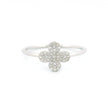 14k Gold Diamond Clover Ring