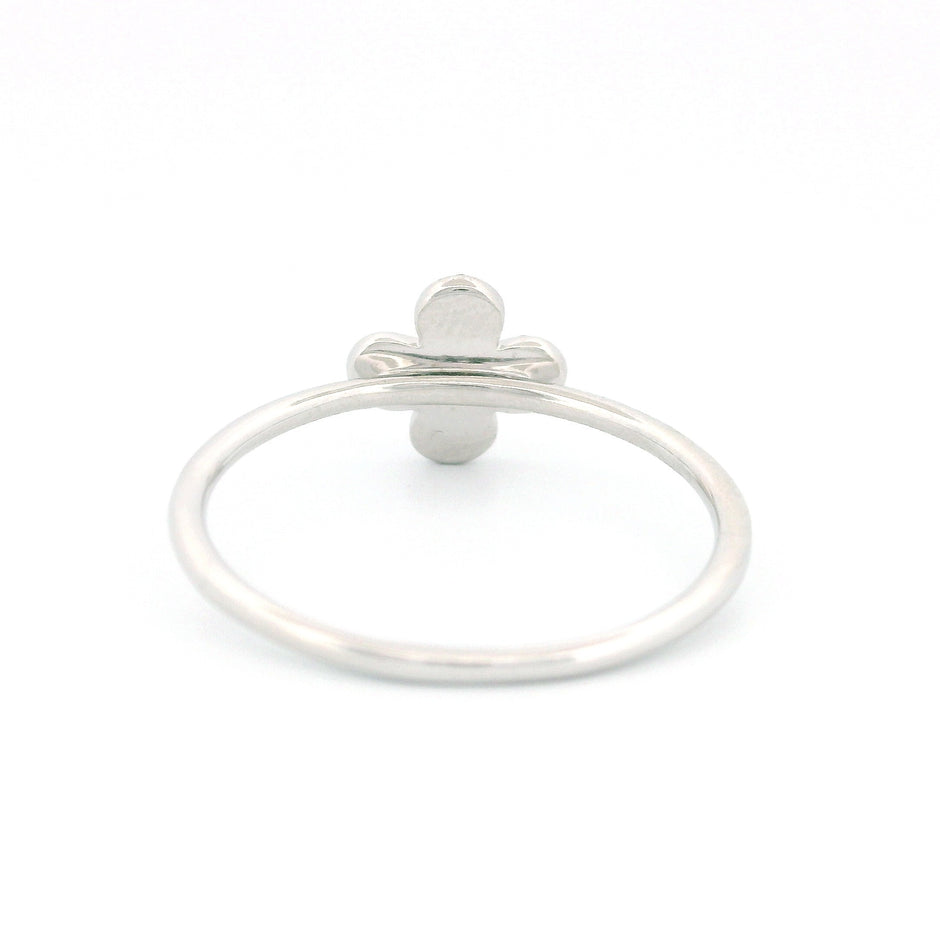 14k Gold Diamond Clover Ring