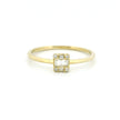 14k Gold Square Cluster Diamond Ring