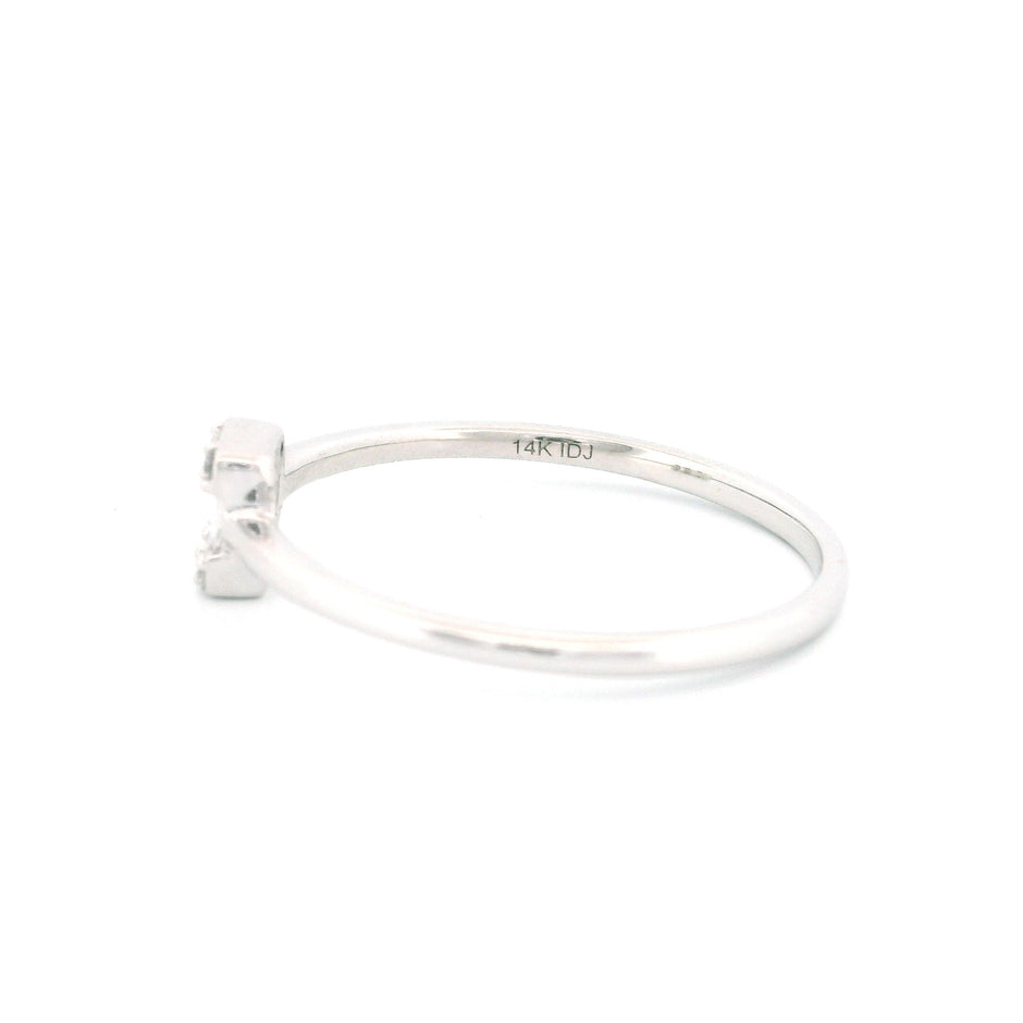 14k Gold Square Cluster Diamond Ring