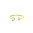 14k Gold Open Design Diamond Ring