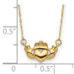 14k Yellow Gold Claddagh Necklace