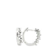 14K Yellow Gold Natural Baguette Diamond Hoop Earrings | Scattered Diamond Huggies | 0.27 Ctw Real Diamond Earrings