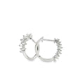 14K Yellow Gold Natural Baguette Diamond Hoop Earrings | Scattered Diamond Huggies | 0.27 Ctw Real Diamond Earrings