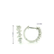 14K Yellow Gold Natural Baguette Diamond Hoop Earrings | Scattered Diamond Huggies | 0.27 Ctw Real Diamond Earrings