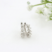 14K Yellow Gold Natural Baguette Diamond Hoop Earrings | Scattered Diamond Huggies | 0.27 Ctw Real Diamond Earrings