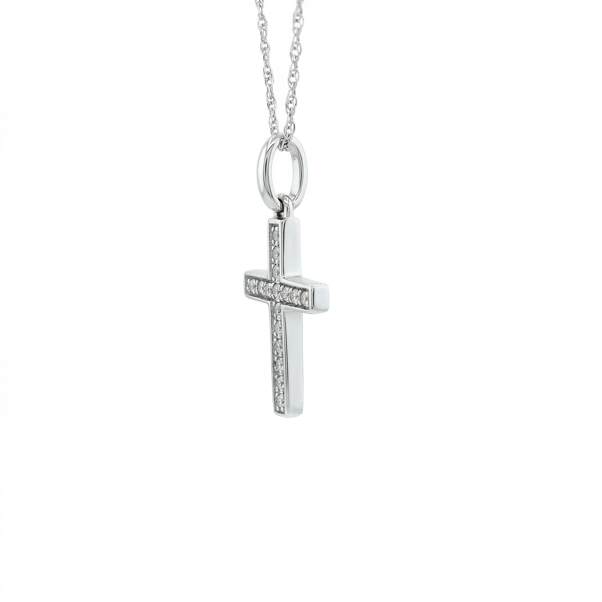 10k Gold Diamond Cross Necklace