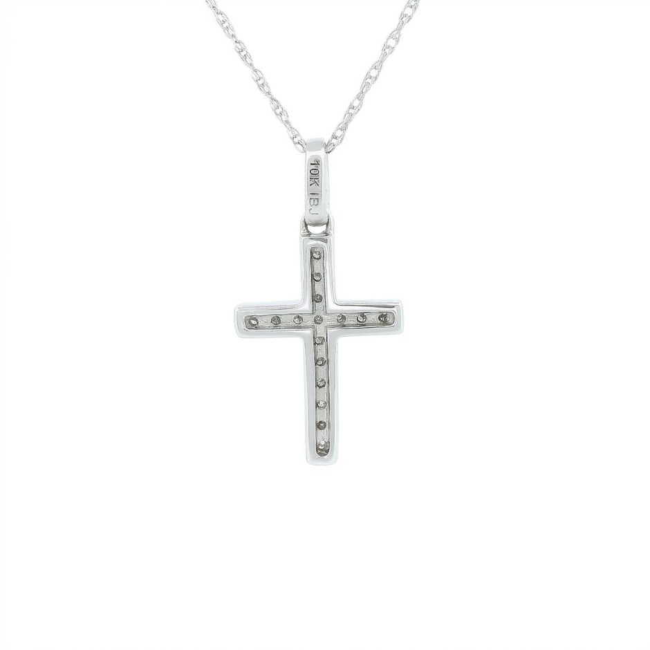 10k Gold Diamond Cross Necklace