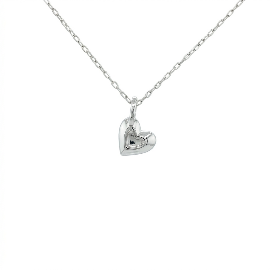 14k Gold Diamond Pavé Heart Necklace