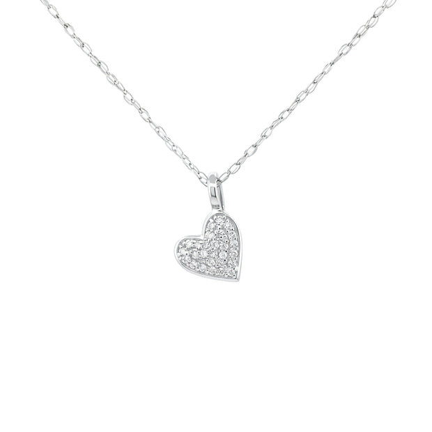 14k Gold Diamond Pavé Heart Necklace