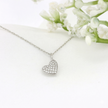 14k Gold Diamond Pavé Heart Necklace