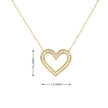 14k Gold Diamond Open Heart Necklace