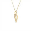 14k Gold Diamond Open Heart Necklace
