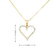 14k Gold Diamond Open Heart Necklace