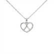 14k Gold 0.06ctw Diamond Infinity Heart Necklace