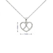 14k Gold 0.06ctw Diamond Infinity Heart Necklace