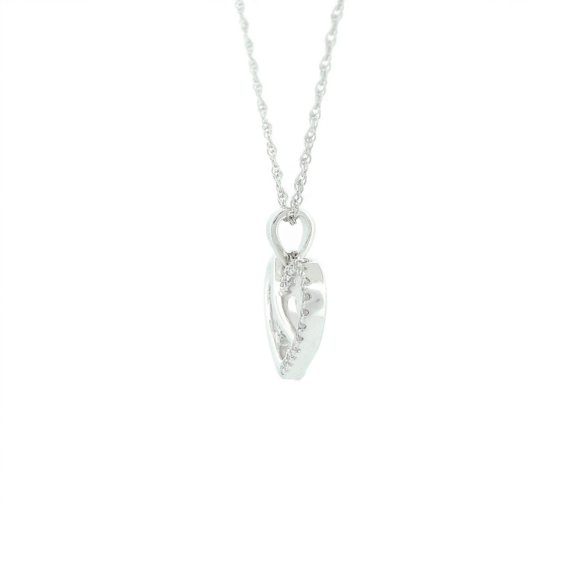 14k Gold 0.06ctw Diamond Infinity Heart Necklace