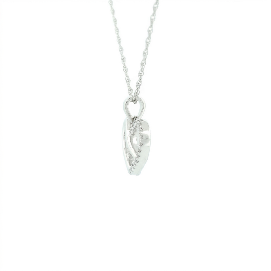 14k Gold 0.06ctw Diamond Infinity Heart Necklace