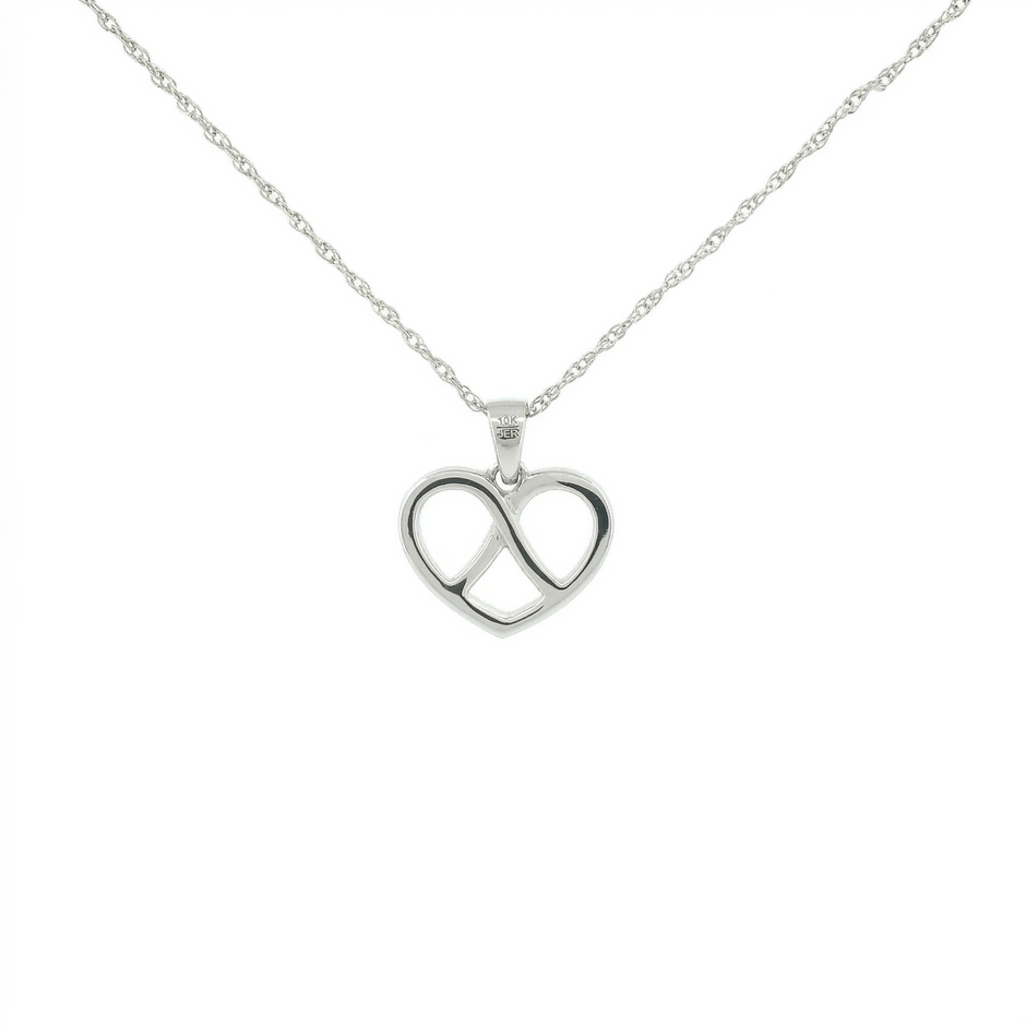 14k Gold 0.06ctw Diamond Infinity Heart Necklace