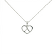 14k Gold 0.06ctw Diamond Infinity Heart Necklace