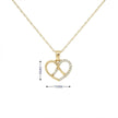 14k Gold 0.06ctw Diamond Infinity Heart Necklace