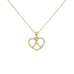 14k Gold 0.06ctw Diamond Infinity Heart Necklace