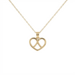 14k Gold 0.06ctw Diamond Infinity Heart Necklace