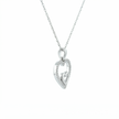 14k Gold Diamond Double Heart Necklace