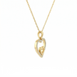 14k Gold Diamond Double Heart Necklace