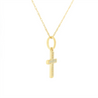 14k Gold Diamond Cross Necklace