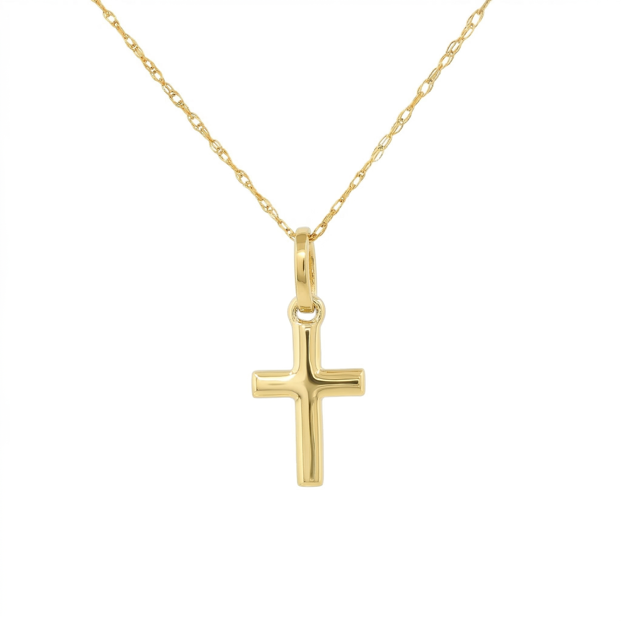 14k Gold Diamond Cross Necklace