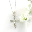 10k Gold Diamond Looped Cross Necklace