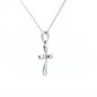 10k Gold Diamond Looped Cross Necklace