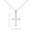 10k Gold Diamond Looped Cross Necklace