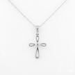10k Gold Diamond Looped Cross Necklace