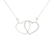 14k Gold Interlocking Diamond Heart Necklace