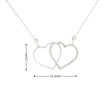 14k Gold Interlocking Diamond Heart Necklace
