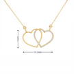 14k Gold Interlocking Diamond Heart Necklace