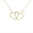 14k Gold Interlocking Diamond Heart Necklace